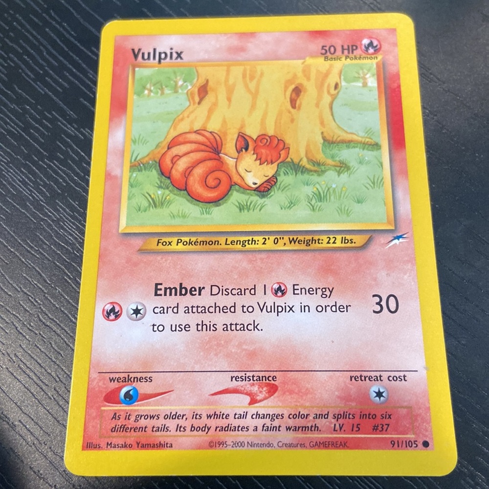 Vulpix 91/105 Pokémon Card Neo Destiny 2002